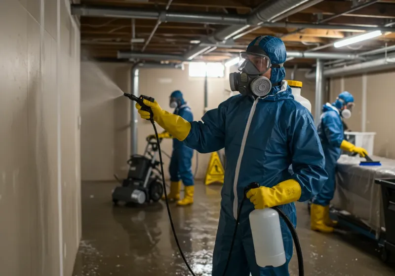 Basement Sanitization and Antimicrobial Treatment process in Charlotte Court House, VA